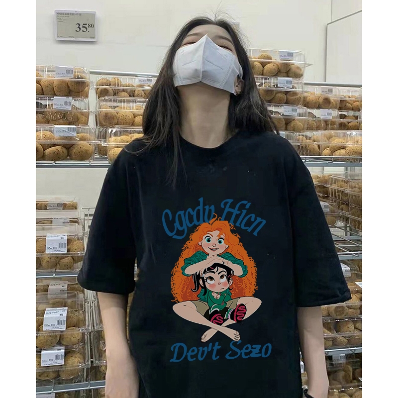 Plus-Size American Retro Cotton Short Sleeve T-Shirt for Women, Loose Oversize Design, Casual Niche Student Top Plus-Size American Retro Cotton Short Sleeve T-Shirt for Women, Loose Oversize Design, Casual Niche Student Top