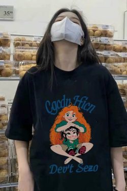 Plus-Size American Retro Cotton Short Sleeve T-Shirt for Women, Loose Oversize Design, Casual Niche Student Top