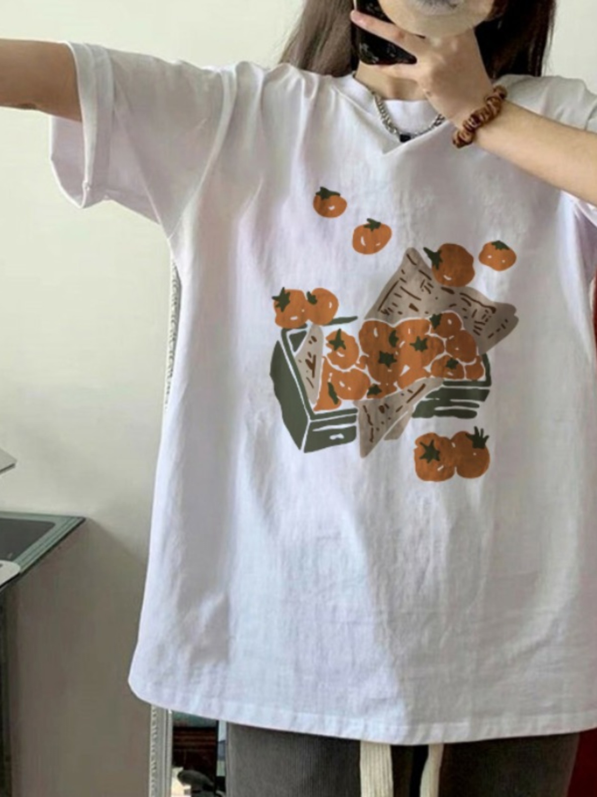 Plus-Size American Retro Cotton Short-Sleeve T-Shirt for Women, Unique Chic Loose Half-Sleeve Top, Hong Kong Style, Casual Fashion Plus-Size American Retro Cotton Short-Sleeve T-Shirt for Women, Unique Chic Loose Half-Sleeve Top, Hong Kong Style, Casual Fashion