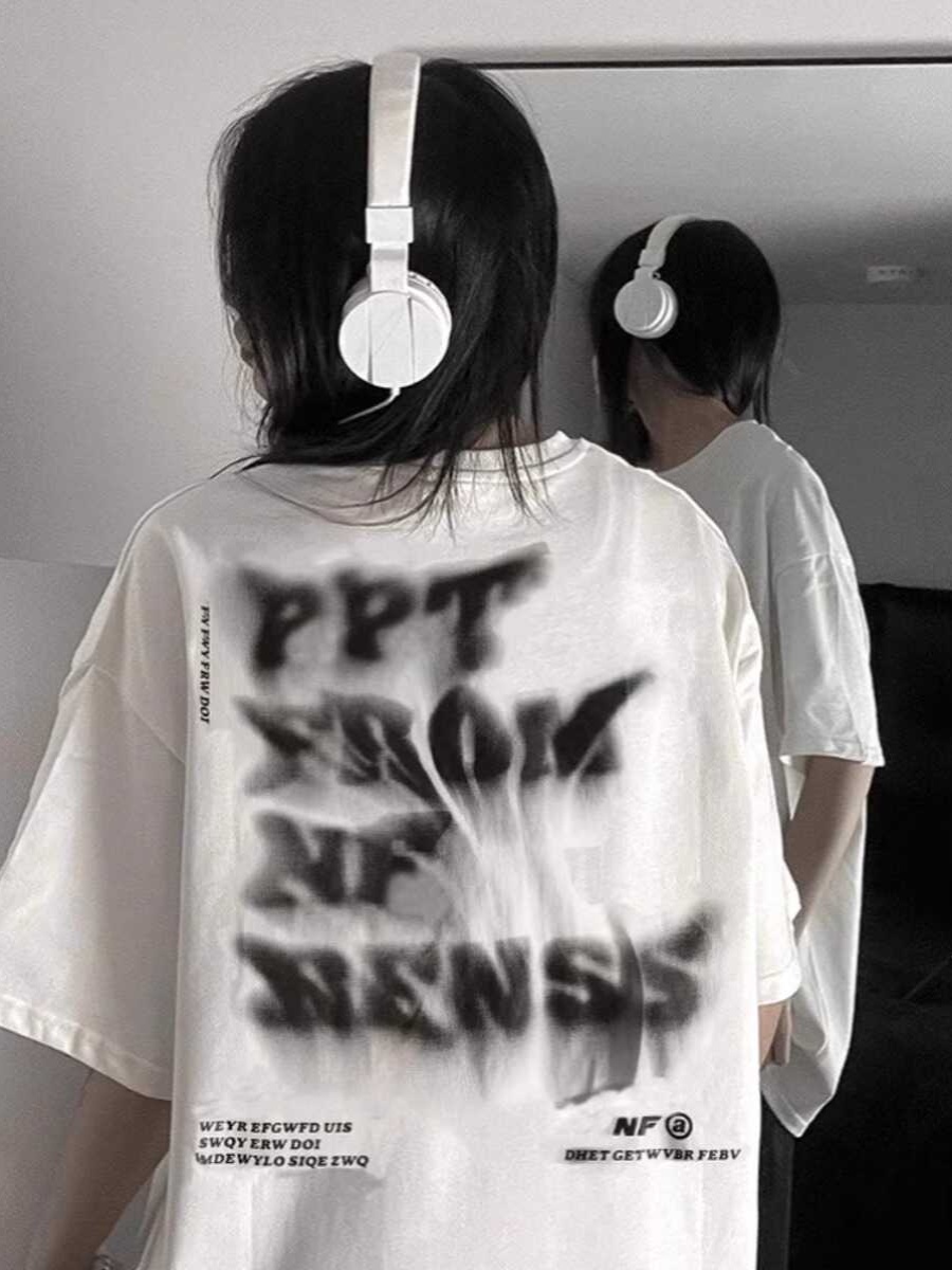 Plus Size American Retro High Street Cotton Short Sleeve T-Shirt - Unisex Oversized Lazy Style for Couples, Vintage-Inspired Fashion Plus Size American Retro High Street Cotton Short Sleeve T-Shirt - Unisex Oversized Lazy Style for Couples, Vintage-Inspired Fashion