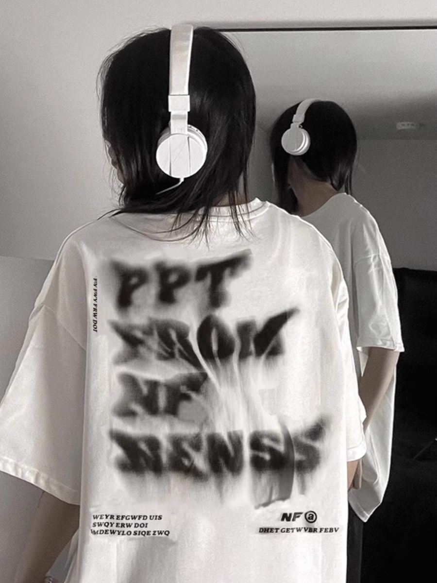 Plus Size American Retro High Street Cotton Short Sleeve T-Shirt - Unisex Oversized Lazy Style for Couples, Vintage-Inspired Fashion Plus Size American Retro High Street Cotton Short Sleeve T-Shirt - Unisex Oversized Lazy Style for Couples, Vintage-Inspired Fashion