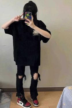 Plus Size American Retro High Street Cotton Short Sleeve T-Shirt - Unisex Oversized Lazy Style for Couples, Vintage-Inspired Fashion