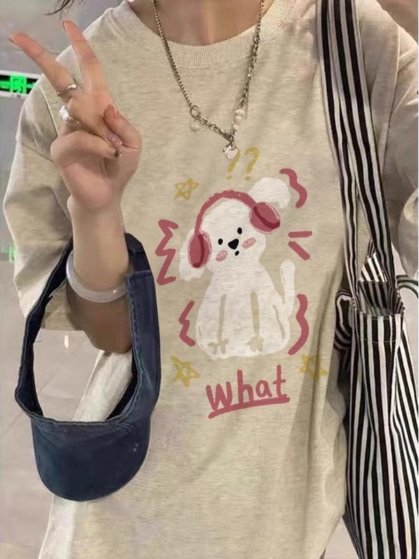 Plus Size American Retro High Street Short Sleeve T-Shirt for Women - Loose Fit, Chic Hong Kong Style, Niche Design Plus Size American Retro High Street Short Sleeve T-Shirt for Women - Loose Fit, Chic Hong Kong Style, Niche Design