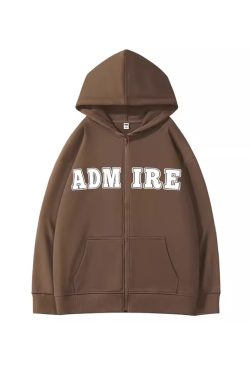 Plus-Size American Retro Hooded Zip-Up Jacket for Women - Stylish Spring Autumn Cardigan Sweatshirt for Couples, 2025 Fashion Trend