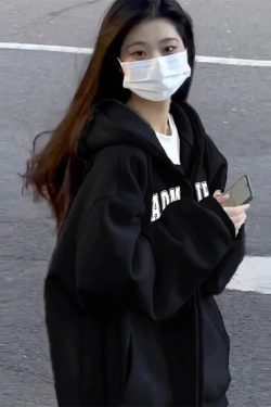 Plus-Size American Retro Hooded Zip-Up Jacket for Women - Stylish Spring Autumn Cardigan Sweatshirt for Couples, 2025 Fashion Trend