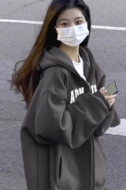 Plus-Size American Retro Hooded Zip-Up Jacket for Women - Stylish Spring Autumn Cardigan Sweatshirt for Couples, 2025 Fashion Trend