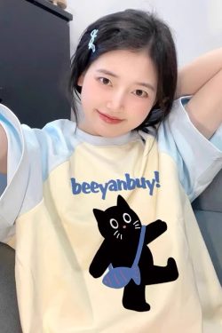 Plus Size American Retro Loose Fit Pure Cotton Raglan Short Sleeve T-Shirt for Women - Chic Summer Dopamine Outfit