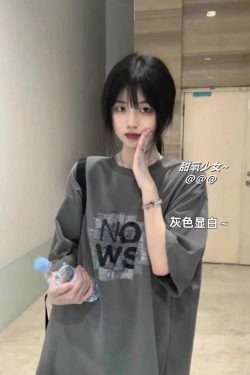 Plus-Size American Retro Loose Oversized Short Sleeve T-Shirt for Women – Pure Cotton Vintage-Inspired Top