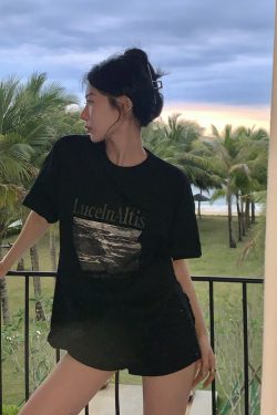 Plus-Size American Retro Oversized Cotton Short-Sleeve T-Shirt for Women - Summer 2025 Trendy Loose Fit Top