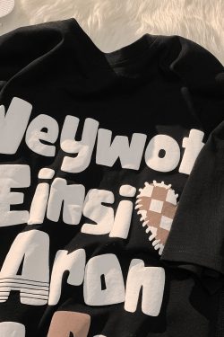 Plus-Size American Retro Oversized Letter Short Sleeve T-Shirt for Men and Women - Vintage Pure Cotton Couple Outfit