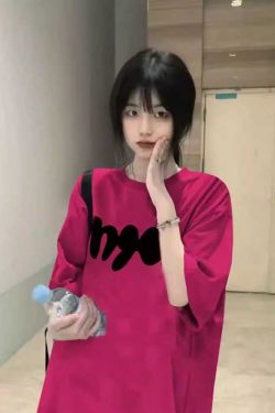 Plus Size American Retro Oversized Summer Loose Cotton Short Sleeve T-Shirt for Women - Casual Vintage Style Top