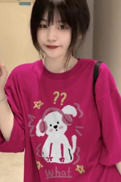 Plus Size American Retro Rose Red Short Sleeve T-Shirt for Women, Trendy Loose Fit, Niche Couple Outfit, Y2K Style.