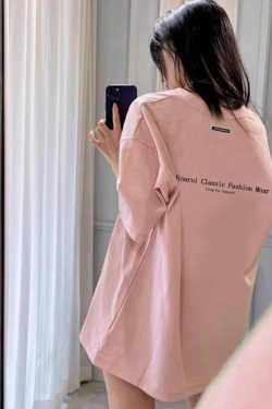 Plus Size American Style Loose Fit Cotton Letter T-Shirt for Women - Summer Short Sleeve Chic Hong Kong Style Top