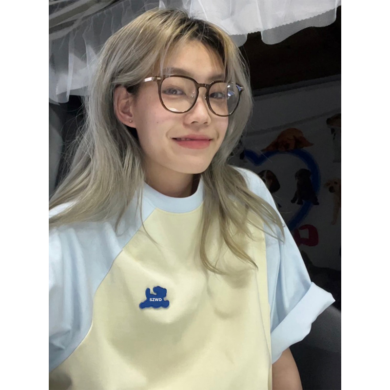 Plus Size American Vintage Cotton Raglan Short Sleeve T-Shirt for Women, Oversized Hong Kong Style Chic Top Plus Size American Vintage Cotton Raglan Short Sleeve T-Shirt for Women, Oversized Hong Kong Style Chic Top