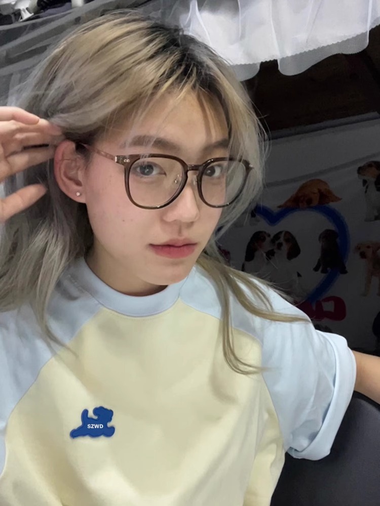 Plus Size American Vintage Cotton Raglan Short Sleeve T-Shirt for Women, Oversized Hong Kong Style Chic Top Plus Size American Vintage Cotton Raglan Short Sleeve T-Shirt for Women, Oversized Hong Kong Style Chic Top