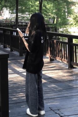 Plus Size Black Cotton Short Sleeve T-Shirt for Women - Trendy Loose Fit American Street Style College Top