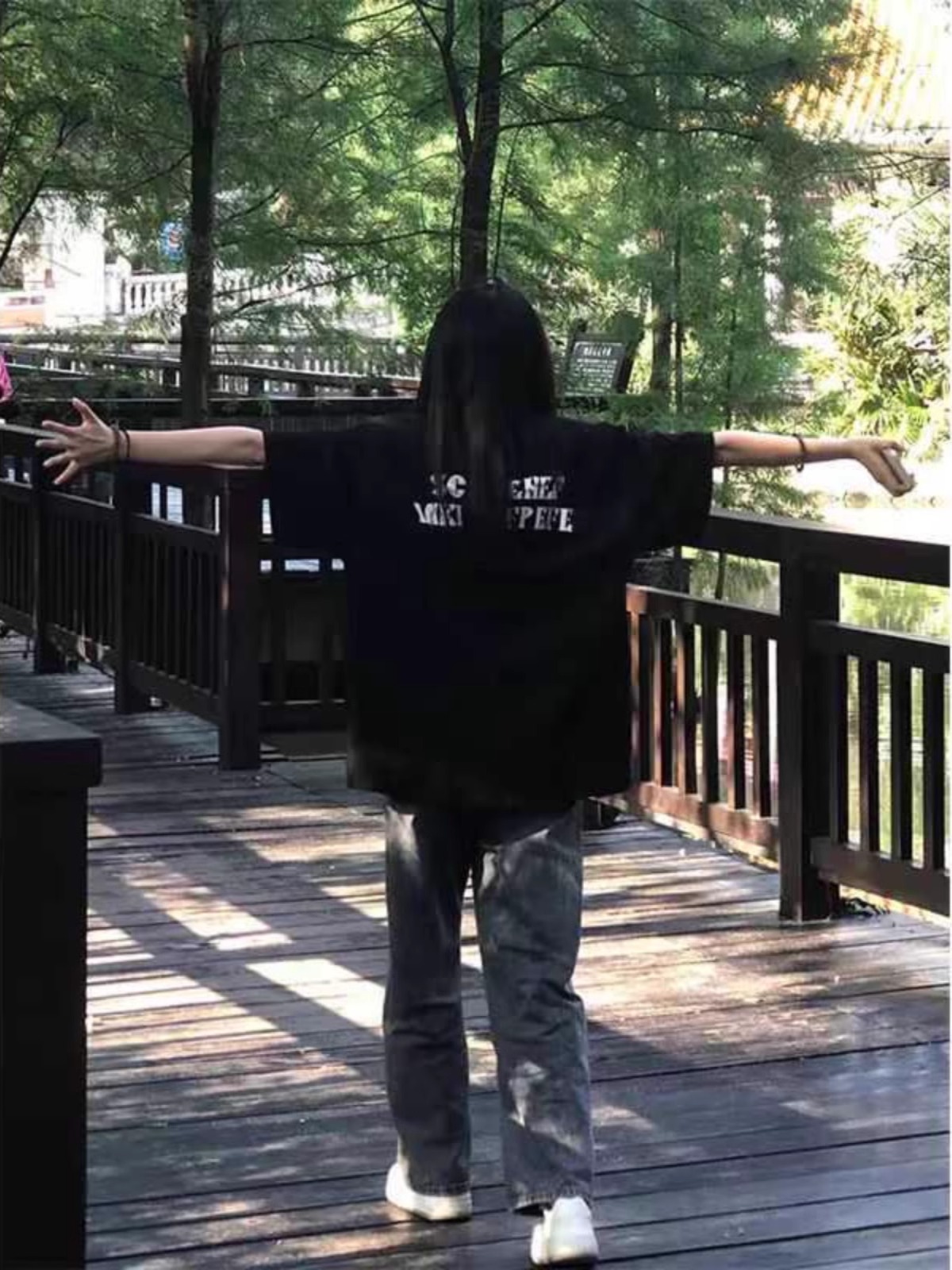 Plus Size Black Cotton Short Sleeve T-Shirt for Women - Trendy Loose Fit American Street Style College Top Plus Size Black Cotton Short Sleeve T-Shirt for Women - Trendy Loose Fit American Street Style College Top