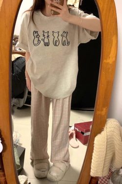 Plus Size Cartoon Fun Vintage Pure Cotton Short Sleeve T-Shirt for Couples - Unisex Loose Fit, Y2K Style, INS Trend