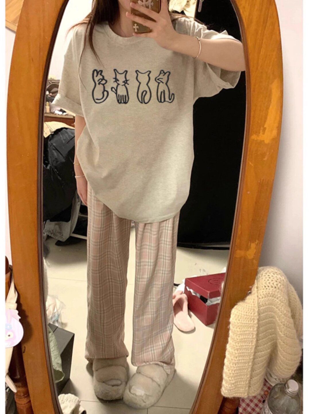 Plus Size Cartoon Fun Vintage Pure Cotton Short Sleeve T-Shirt for Couples - Unisex Loose Fit, Y2K Style, INS Trend Plus Size Cartoon Fun Vintage Pure Cotton Short Sleeve T-Shirt for Couples - Unisex Loose Fit, Y2K Style, INS Trend