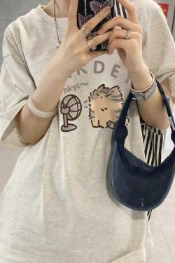 Plus-Size Cotton Short-Sleeve T-Shirt for Couples, Loose Fit with Drop Shoulder, Unique American Style, Casual Weekend Wear