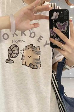 Plus-Size Cotton Short-Sleeve T-Shirt for Couples, Loose Fit with Drop Shoulder, Unique American Style, Casual Weekend Wear