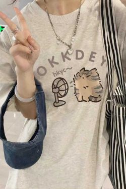 Plus-Size Cotton Short-Sleeve T-Shirt for Couples, Loose Fit with Drop Shoulder, Unique American Style, Casual Weekend Wear