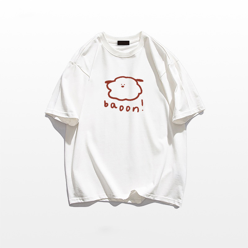 Plus Size Cotton Short Sleeve T-Shirt for Men and Women, American Retro Loose Fit Couples Tee, Casual Everyday Style Plus Size Cotton Short Sleeve T-Shirt for Men and Women, American Retro Loose Fit Couples Tee, Casual Everyday Style