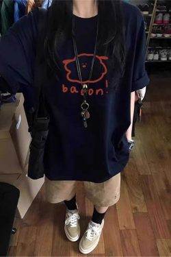 Plus Size Cotton Short Sleeve T-Shirt for Men and Women, American Retro Loose Fit Couples Tee, Casual Everyday Style