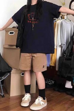 Plus Size Cotton Short Sleeve T-Shirt for Men and Women, American Retro Loose Fit Couples Tee, Casual Everyday Style