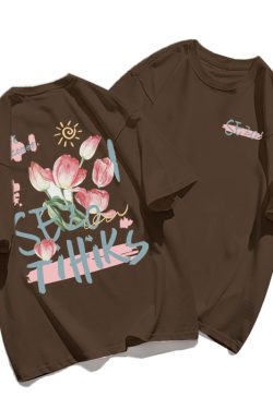 Plus Size Cotton Short Sleeve T-Shirt for Women, Unisex Retro Loose Fit Top, Hong Kong Style Chic, Casual Couple Outfit