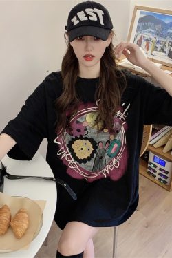 Plus Size European Style Oversized Cotton Short Sleeve T-Shirt for Women - Casual Loose Fit Mid-Length Top