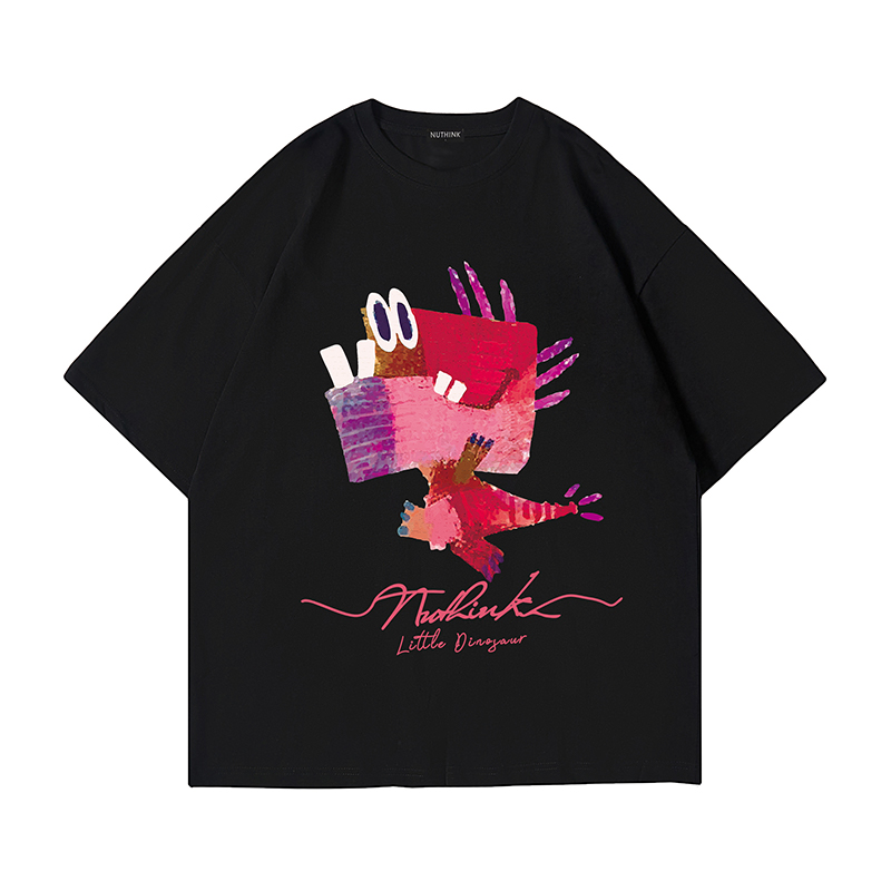 Plus Size Fun Cartoon Men's Trendy T-Shirt - Short Sleeve Summer Fashion for Big Size Men, 5-Point Sleeve Style Plus Size Fun Cartoon Men's Trendy T-Shirt - Short Sleeve Summer Fashion for Big Size Men, 5-Point Sleeve Style