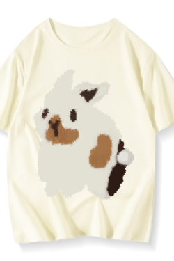 Plus Size Gray Floral Short Sleeve T-Shirt for Women - American Style Loose Fit Cotton Top for Summer Fashion