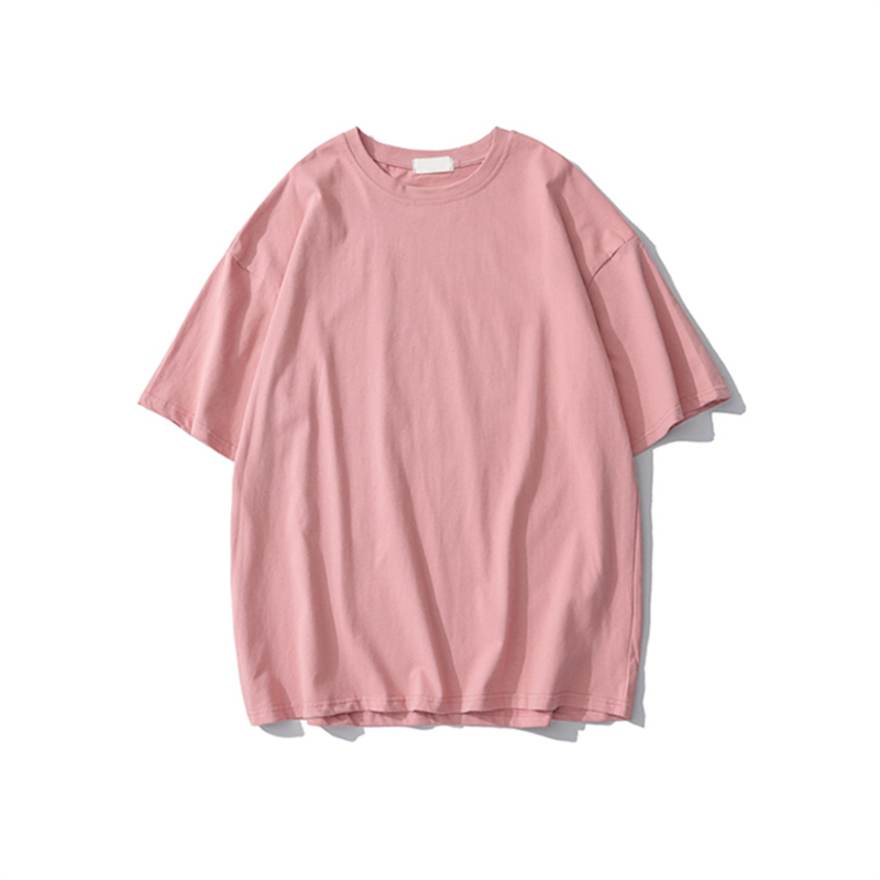 Plus Size Heavyweight Pure Cotton Short Sleeve T-Shirt for Women - Solid Color Unisex Base Tee, Perfect for Couple Outfits Plus Size Heavyweight Pure Cotton Short Sleeve T-Shirt for Women - Solid Color Unisex Base Tee, Perfect for Couple Outfits