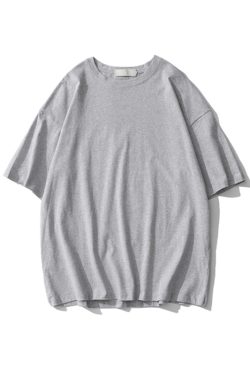 Plus Size Heavyweight Pure Cotton Short Sleeve T-Shirt for Women - Solid Color Unisex Base Tee, Perfect for Couple Outfits