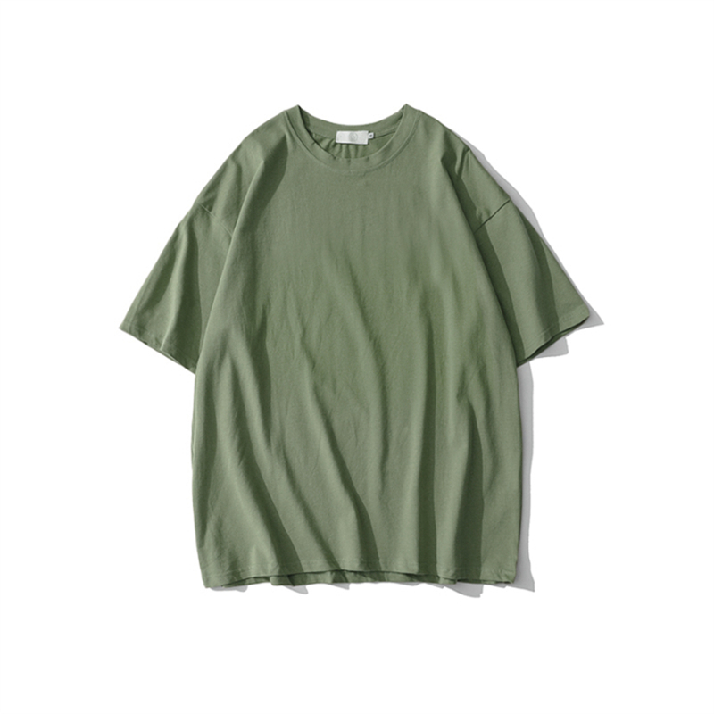 Plus Size Heavyweight Pure Cotton Short Sleeve T-Shirt for Women - Solid Color Unisex Base Tee, Perfect for Couple Outfits Plus Size Heavyweight Pure Cotton Short Sleeve T-Shirt for Women - Solid Color Unisex Base Tee, Perfect for Couple Outfits