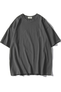 Plus Size Heavyweight Pure Cotton Short Sleeve T-Shirt for Women - Solid Color Unisex Base Tee, Perfect for Couple Outfits