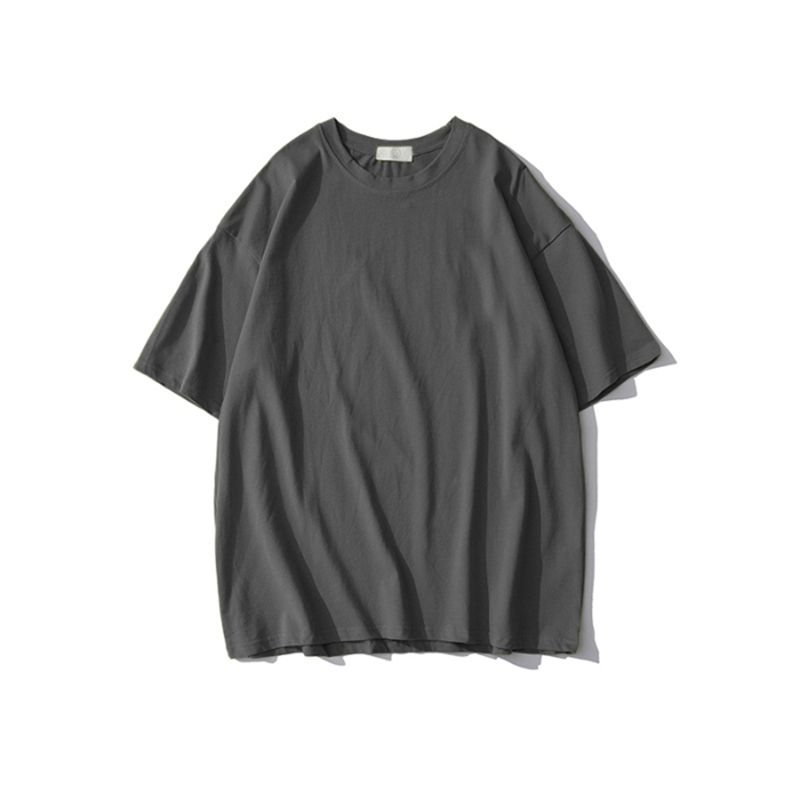 Plus Size Heavyweight Pure Cotton Short Sleeve T-Shirt for Women - Solid Color Unisex Base Tee, Perfect for Couple Outfits Plus Size Heavyweight Pure Cotton Short Sleeve T-Shirt for Women - Solid Color Unisex Base Tee, Perfect for Couple Outfits