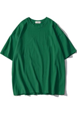 Plus Size Heavyweight Pure Cotton Short Sleeve T-Shirt for Women - Solid Color Unisex Base Tee, Perfect for Couple Outfits