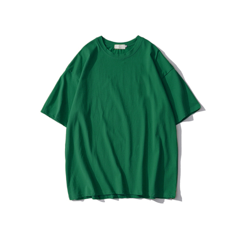 Plus Size Heavyweight Pure Cotton Short Sleeve T-Shirt for Women - Solid Color Unisex Base Tee, Perfect for Couple Outfits Plus Size Heavyweight Pure Cotton Short Sleeve T-Shirt for Women - Solid Color Unisex Base Tee, Perfect for Couple Outfits