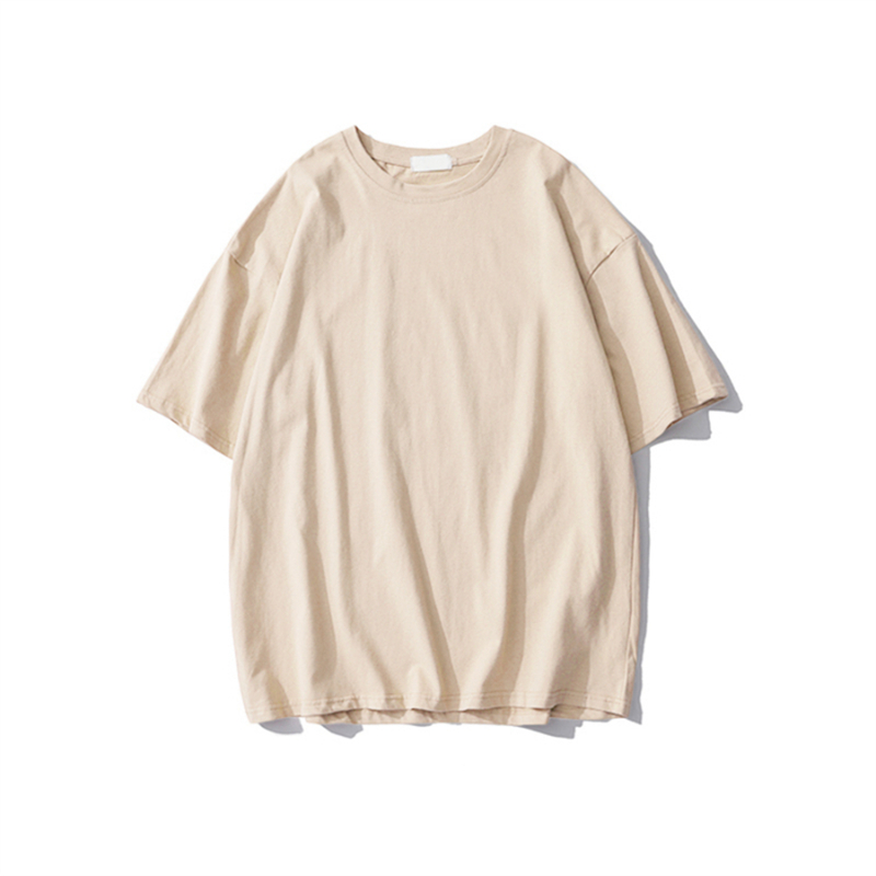 Plus Size Heavyweight Pure Cotton Short Sleeve T-Shirt for Women - Solid Color Unisex Base Tee, Perfect for Couple Outfits Plus Size Heavyweight Pure Cotton Short Sleeve T-Shirt for Women - Solid Color Unisex Base Tee, Perfect for Couple Outfits