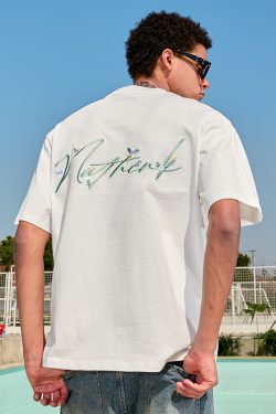 Plus Size Hip Hop Heavy Embroidery Short Sleeve T-Shirt - Letter Floral Trendy Unisex Loose Fit for Summer 2025