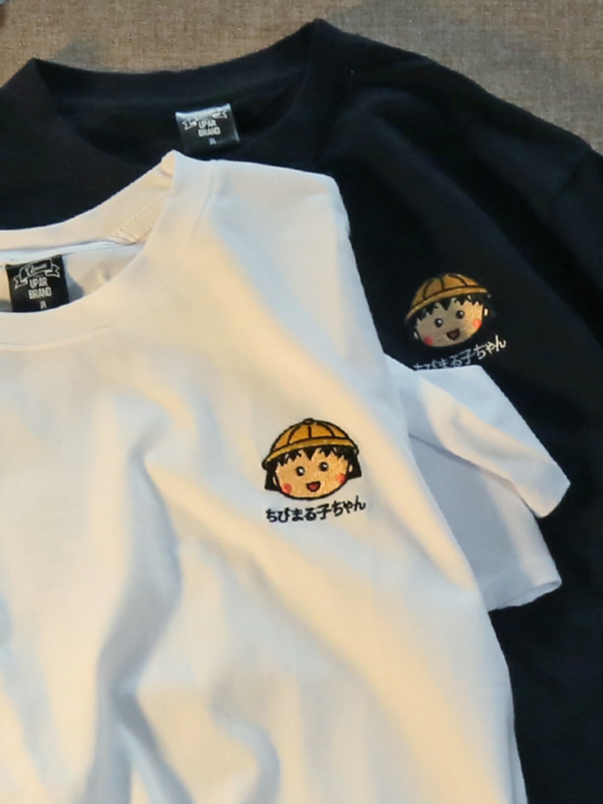 Plus Size Japanese Cartoon Chibi Maruko-chan Graphic T-Shirt for Couples - Soft Cotton Short Sleeve Tee Plus Size Japanese Cartoon Chibi Maruko-chan Graphic T-Shirt for Couples - Soft Cotton Short Sleeve Tee