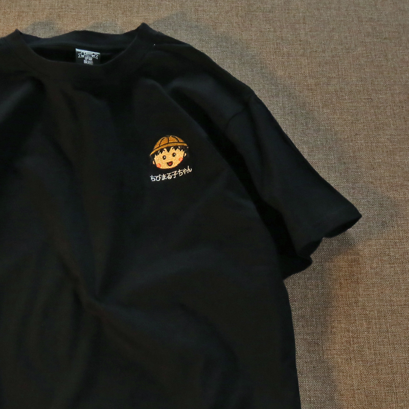 Plus Size Japanese Cartoon Chibi Maruko-chan Graphic T-Shirt for Couples - Soft Cotton Short Sleeve Tee Plus Size Japanese Cartoon Chibi Maruko-chan Graphic T-Shirt for Couples - Soft Cotton Short Sleeve Tee