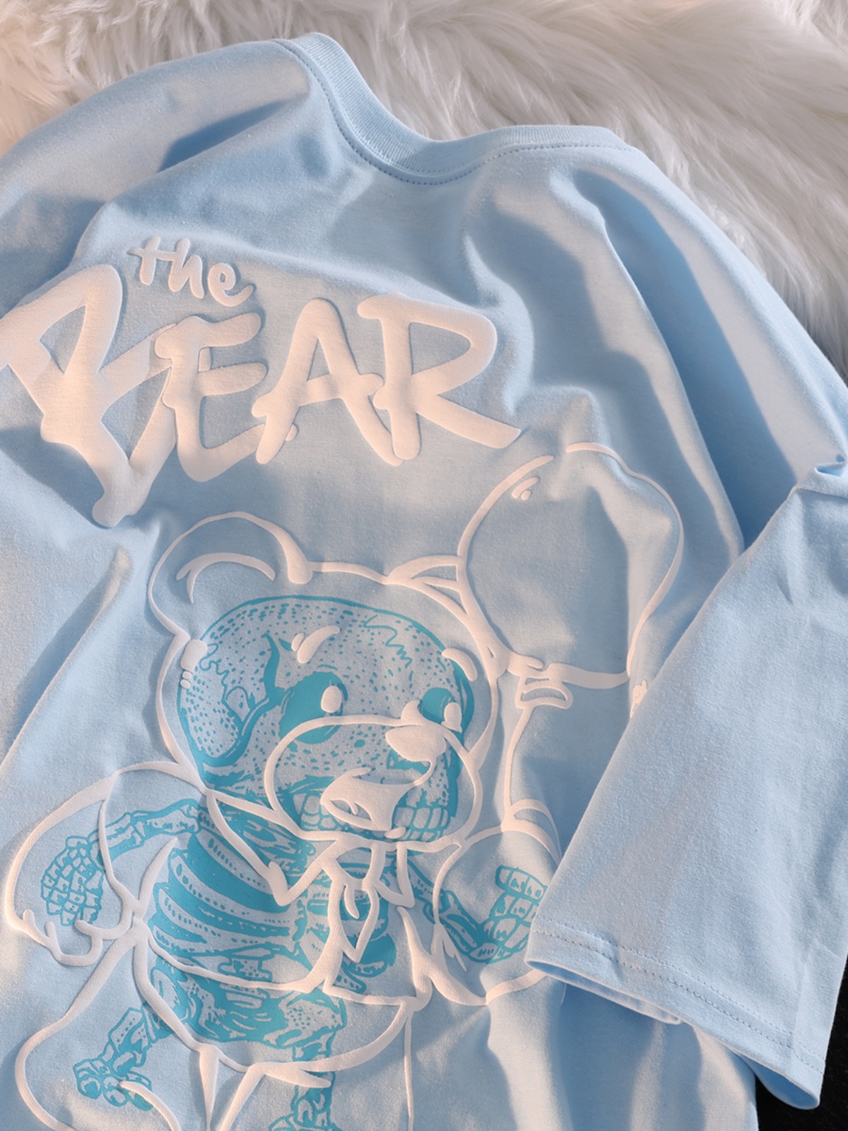 Plus Size Japanese-Style Retro Cartoon Bear Short Sleeve T-Shirt, Loose Fit for Couples, Pure Cotton, Casual Y2K Fashion Plus Size Japanese-Style Retro Cartoon Bear Short Sleeve T-Shirt, Loose Fit for Couples, Pure Cotton, Casual Y2K Fashion