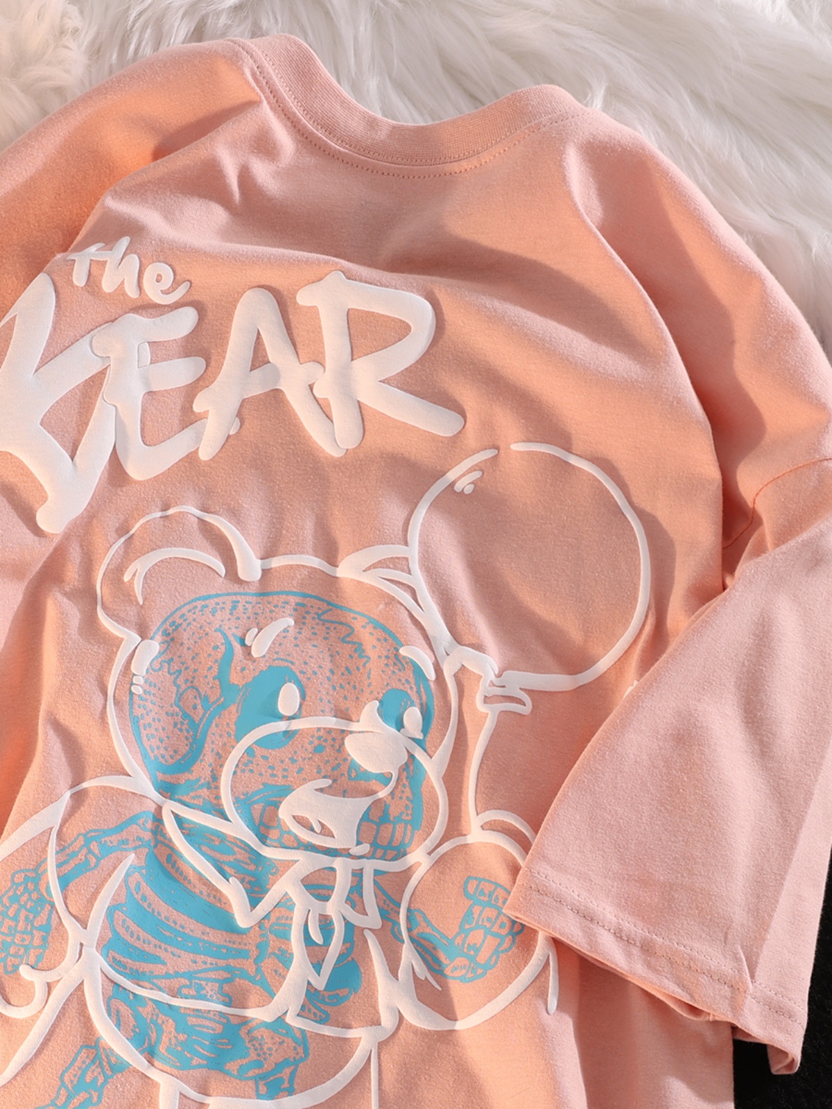 Plus Size Japanese-Style Retro Cartoon Bear Short Sleeve T-Shirt, Loose Fit for Couples, Pure Cotton, Casual Y2K Fashion Plus Size Japanese-Style Retro Cartoon Bear Short Sleeve T-Shirt, Loose Fit for Couples, Pure Cotton, Casual Y2K Fashion