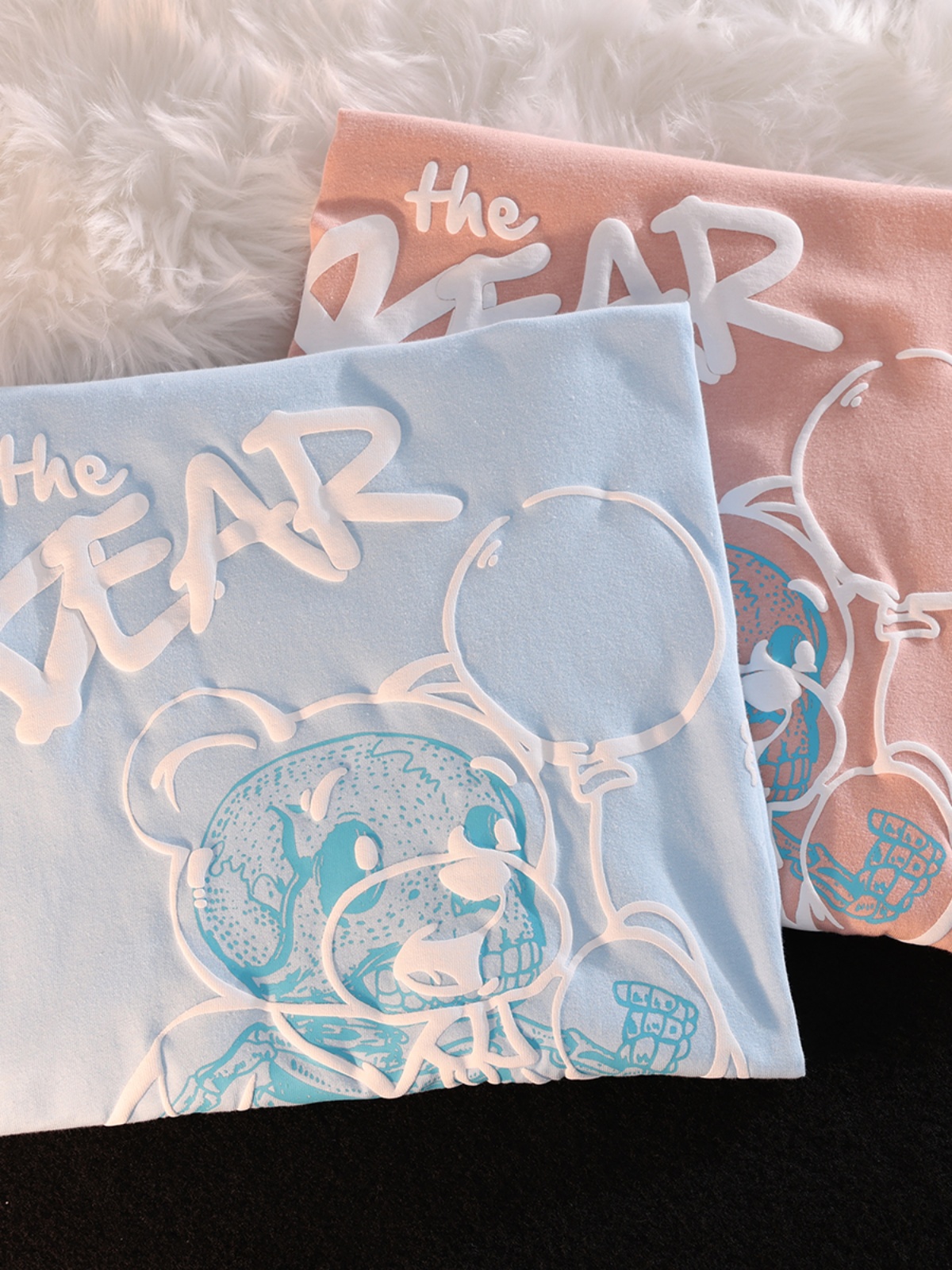 Plus Size Japanese-Style Retro Cartoon Bear Short Sleeve T-Shirt, Loose Fit for Couples, Pure Cotton, Casual Y2K Fashion Plus Size Japanese-Style Retro Cartoon Bear Short Sleeve T-Shirt, Loose Fit for Couples, Pure Cotton, Casual Y2K Fashion