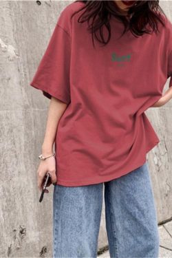 Plus Size Korean Style Loose Short Sleeve T-Shirt for Women, Harajuku Fashion, Cotton Half Sleeve Top, Trendy Y2K Ins Style