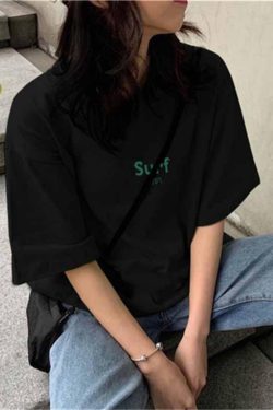 Plus Size Korean Style Loose Short Sleeve T-Shirt for Women, Harajuku Fashion, Cotton Half Sleeve Top, Trendy Y2K Ins Style