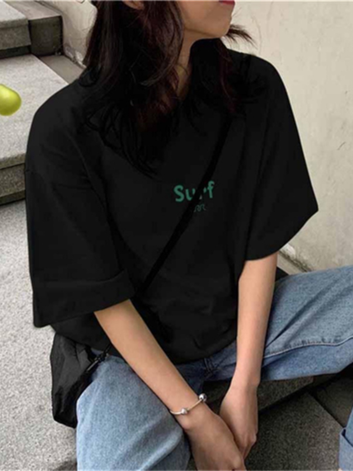 Plus Size Korean Style Loose Short Sleeve T-Shirt for Women, Harajuku Fashion, Cotton Half Sleeve Top, Trendy Y2K Ins Style Plus Size Korean Style Loose Short Sleeve T-Shirt for Women, Harajuku Fashion, Cotton Half Sleeve Top, Trendy Y2K Ins Style